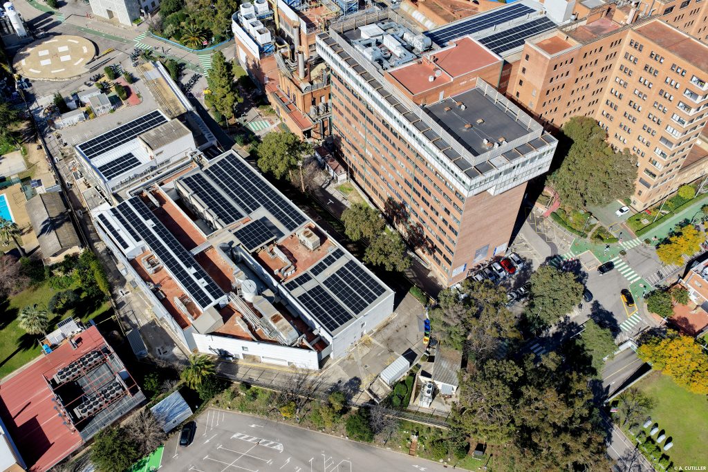 Instalación fotovoltaica ejecutada por Impulso Solar en el Hospital Universitario Vall d’Hebron de Barcelona