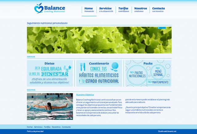 Balance Coaching Nutricional web home