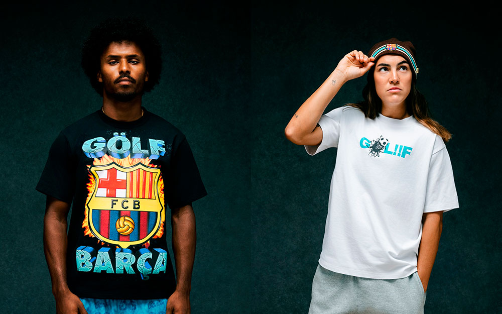 Ropa streetwear del Barça con el logo de GOLF WANG