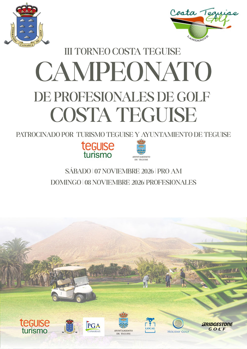 Poster del III Torneo Costa Teguise Campeonato de Profesionales de Golf