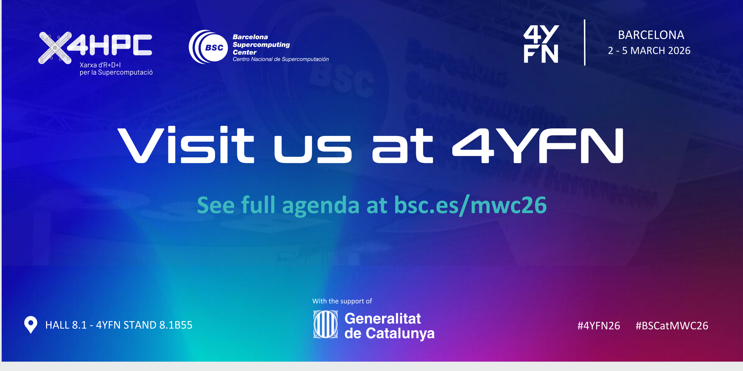 The X4HPC Network Participates Once Again at Mobile World Congress with BSC