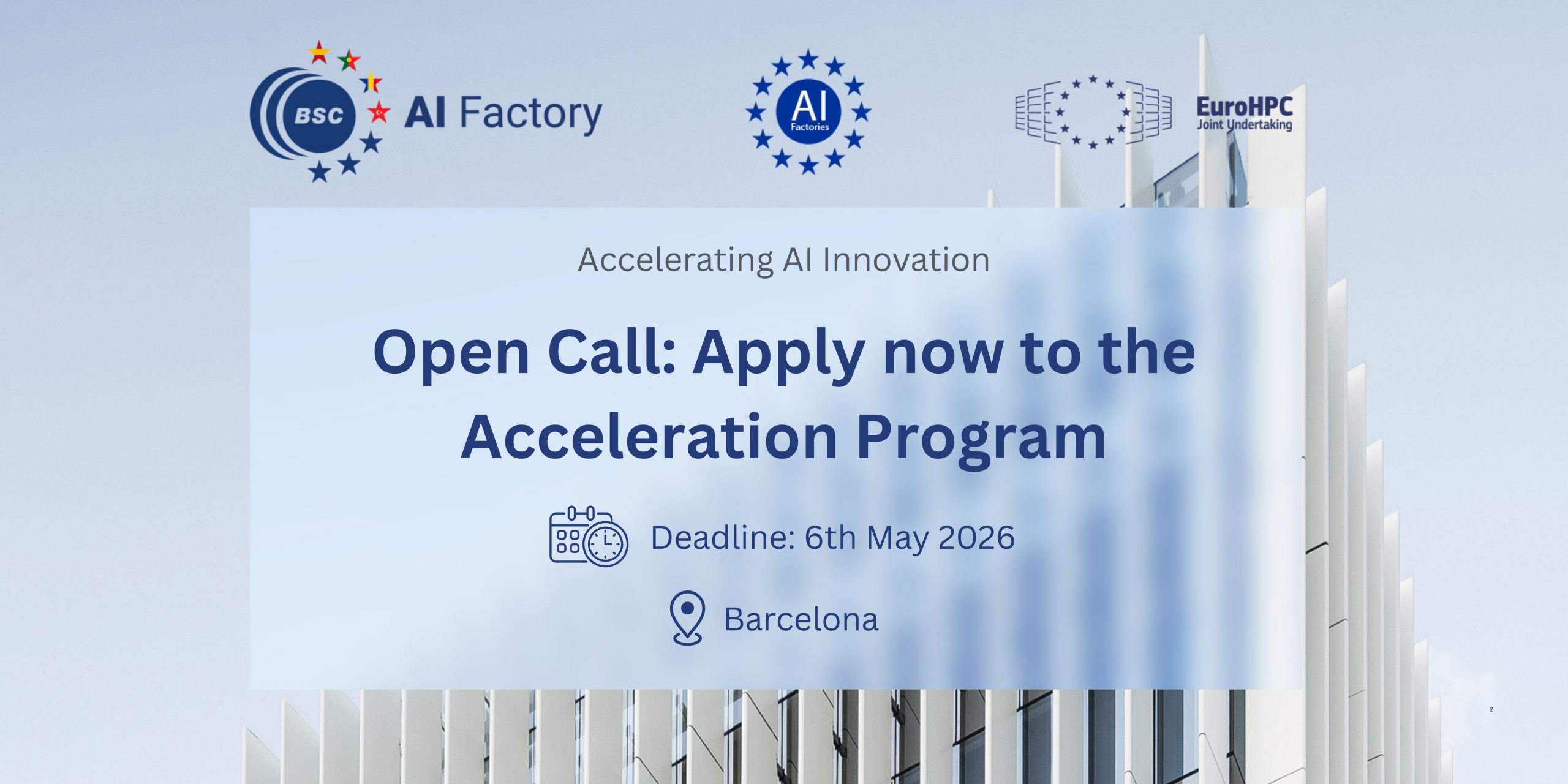 BSC AI Factory Acceleration Programme