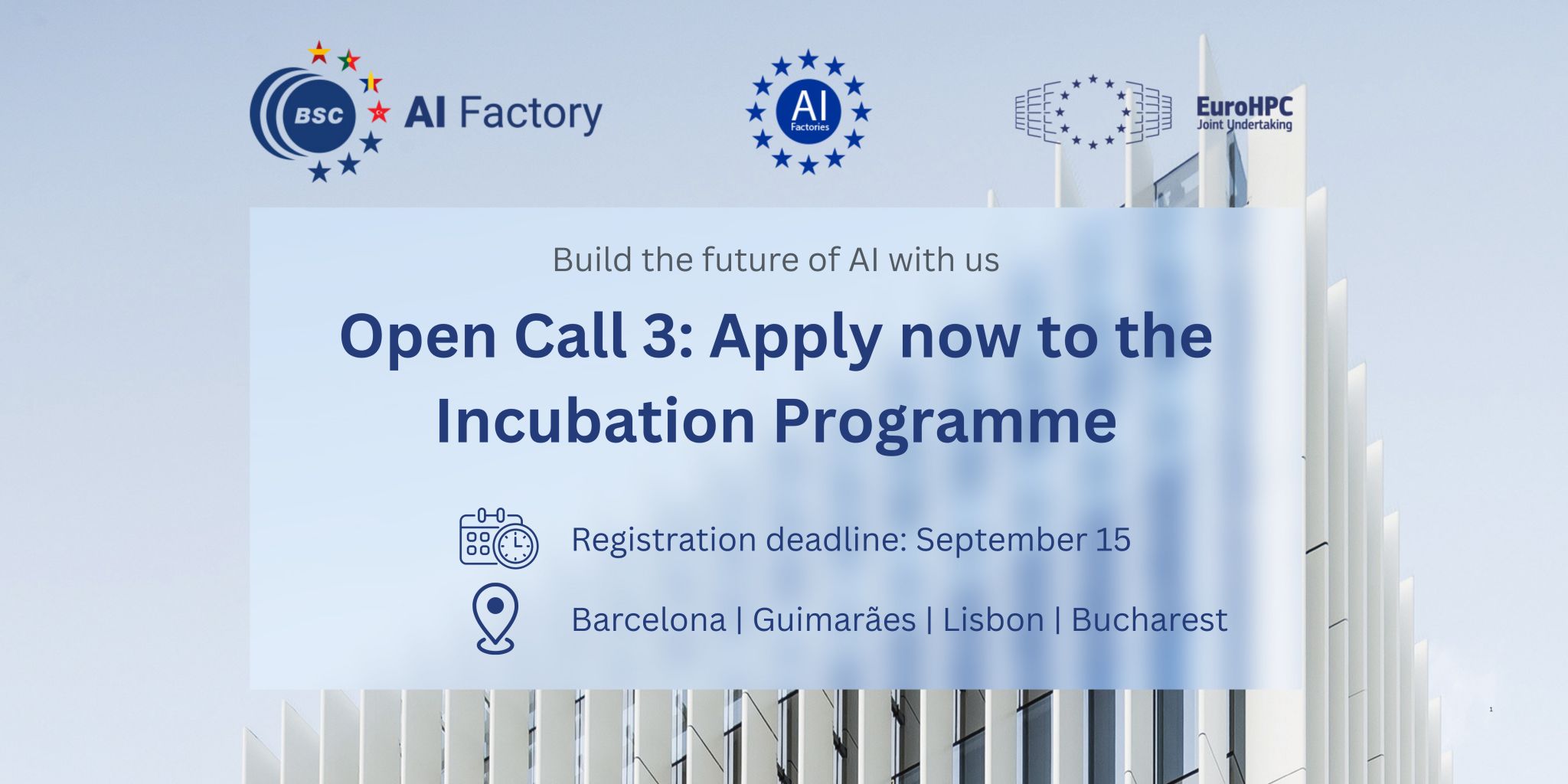 BSC AI Factory Incubation Programme – Call 3